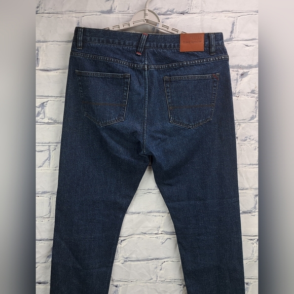 Oliver Spencer Men's Jeans Dark Blue Speckled Button Fly Size 34 Actual 35x32.5 - Picture 3 of 13